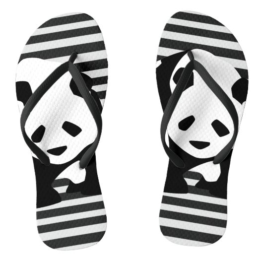 Giant Panda en Stripes Teenslippers (Voetbed)