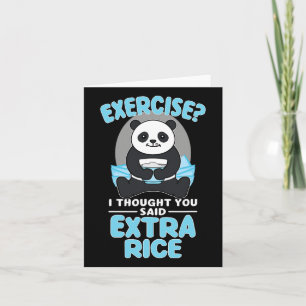 Giant Panda Funny Gym Workout Gezegden Food Fitnes Kaart
