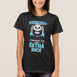Giant Panda Funny Gym Workout Gezegden Food Fitnes T-shirt