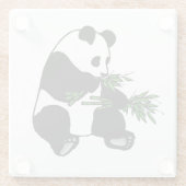 Giant Panda Glazen Onderzetter (Achterkant)