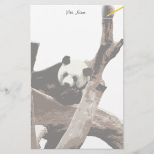 Giant panda in een wilde dierentuinfoto. briefpapier