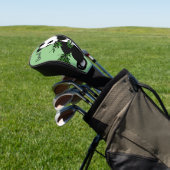 Giant Panda Monogram, naam Groen Golfheadcover (Insitu)