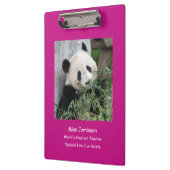 Giant Panda, 's werelds grootste leraar, warm roze Klembord (Links)