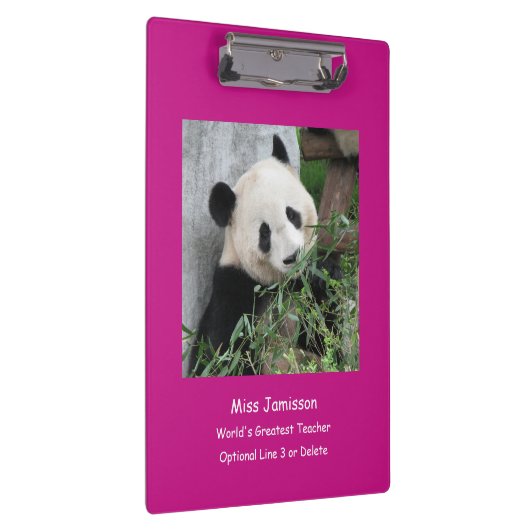 Giant Panda, 's werelds grootste leraar, warm roze Klembord (Rechts)