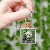 Giant Panda zweert in gras Sleutelhanger (Hand)