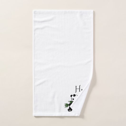 Giant Pandas Monogram Bad Handdoek (Handdoek)