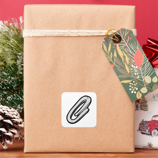 Giant Paperclip Vierkante Sticker