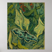Giant Peacock Moth Vincent van Gogh 1889 Small Poster (Voorkant)