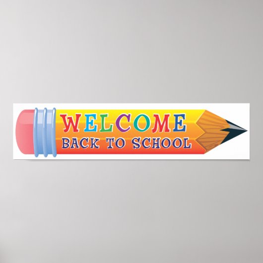 Giant Pencil School Banner Poster (Voorkant)