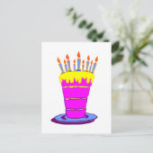 Giant Pink Birthday Cake Briefkaart (Staand voorkant)