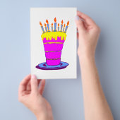Giant Pink Birthday Cake Flyer (Hand)
