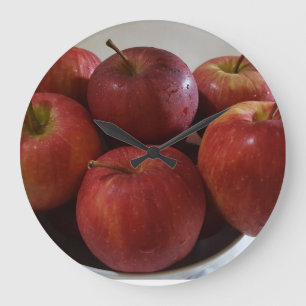 Giant Red Apple-wandklok Grote Klok