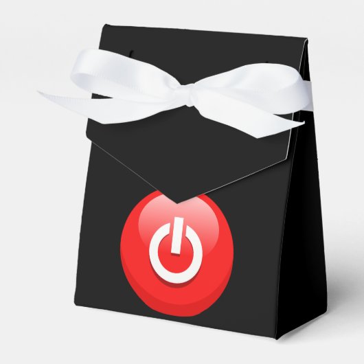 Giant Red Power Button Bedankdoosjes (Voorkant Zijde)