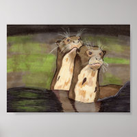 Giant River Otters 5x7