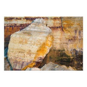 Giant Rock Slab, Pictured Rocks NL, Michigan Foto Afdruk