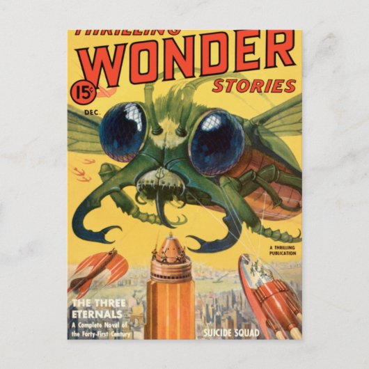 Giant Scary Fly Briefkaart (Voorkant)