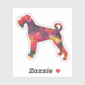 Giant Schnauzer Dog Geometric Pattern Silhouette M Sticker (Vel)