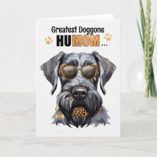 Giant Schnauzer Dog Greatest HuMOM Moederdag Feestdagen Kaart