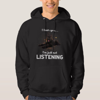 Giant Schnauzer Dog ik hoor je niet luisteren Hoodie
