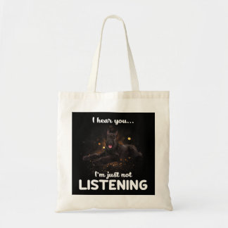 Giant Schnauzer Dog ik hoor je niet luisteren Tote Bag