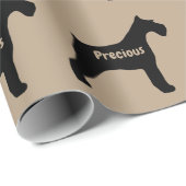 Giant Schnauzer Dog Silhouette Cadeaupapier (Rol Hoek)