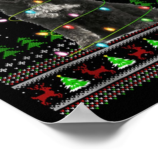 Giant Schnauzer Dog Ugly Christmas Sweaters Holida Poster (Hoek)