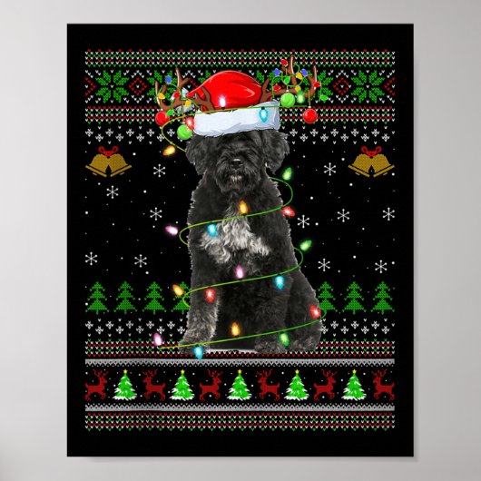 Giant Schnauzer Dog Ugly Christmas Sweaters Holida Poster (Voorkant)
