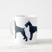 Giant Schnauzer Geometric Pattern Silhouette Koffiemok (Voorkant links)