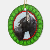 Giant Schnauzer Happy Howliday Keramisch Ornament (Links)