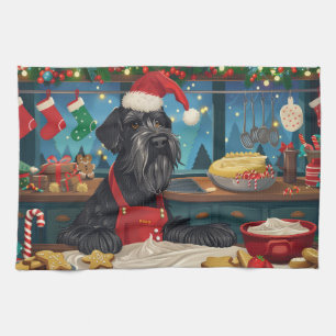 Giant Schnauzer Holiday Baking: Feestelijke Kerst Theedoek