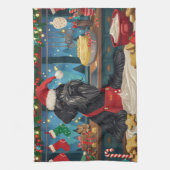 Giant Schnauzer Holiday Baking: Feestelijke Kerst Theedoek (Verticaal)