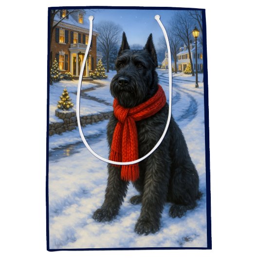 Giant Schnauzer Holiday  Medium Cadeauzakje (Voorkant)