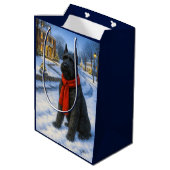 Giant Schnauzer Holiday  Medium Cadeauzakje (Achterkant Gekanteld)