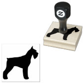 Giant Schnauzer Hondenras Silhouette Rubberstempel (Gestempeld)