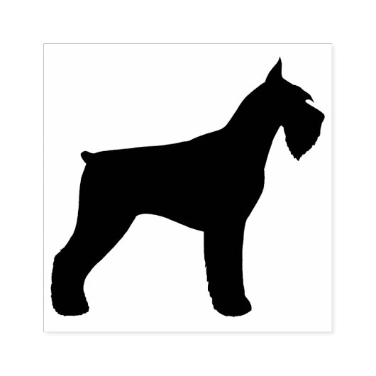 Giant Schnauzer Hondenras Silhouette Rubberstempel (Afrduk)