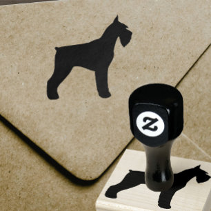 Giant Schnauzer Hondenras Silhouette Rubberstempel