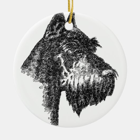 Giant-Schnauzer Keramisch Ornament (Voorkant)