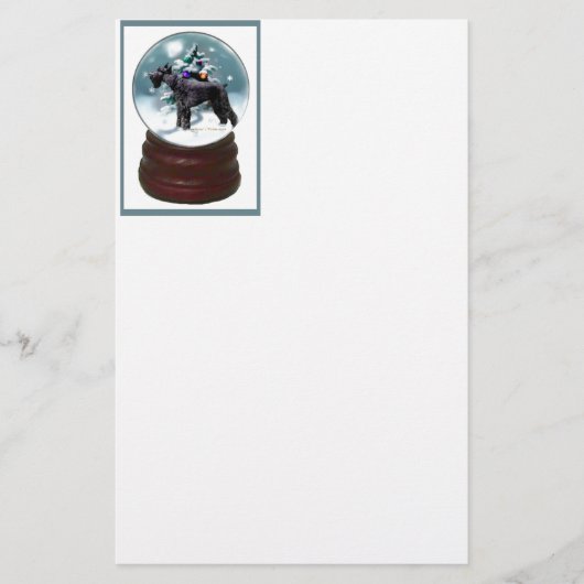 Giant Schnauzer Kerstmis Briefpapier (Voorkant)