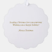 Giant Schnauzer Kerstmis Ornament Kaart (Achterkant)