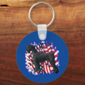 Giant Schnauzer Patriot Sleutelhanger (Achterkant)
