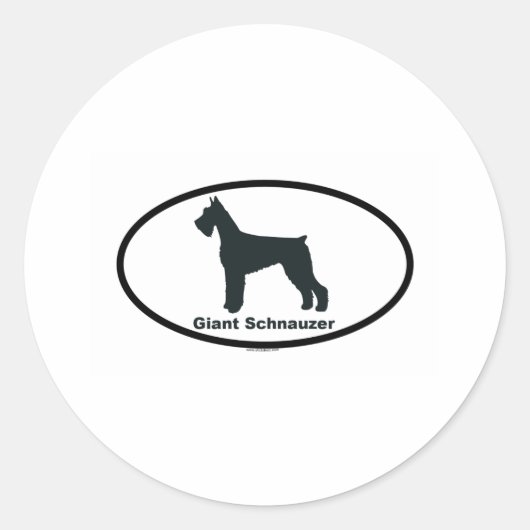 Giant Schnauzer Ronde Sticker (Voorkant)