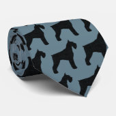 Giant Schnauzer Silhouettes Pattern Hondenliefhebb Stropdas (Opgerold)