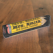 Giant School Pencil | Leraar |DIY-tekst Naambordje (Zijkant)