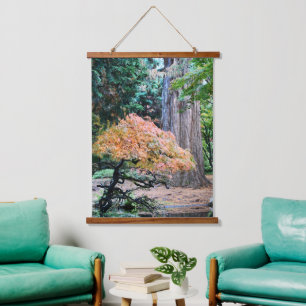 Giant Sequoia en Japanse Maple Botanical Hangend Wandkleed