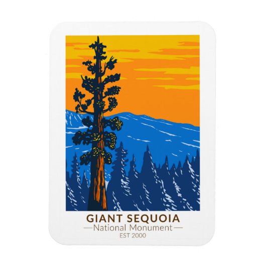 Giant Sequoia National Monument California Magneet (Verticaal)