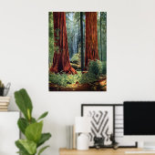 Giant Sequoia Trunks Poster (Thuiskantoor)