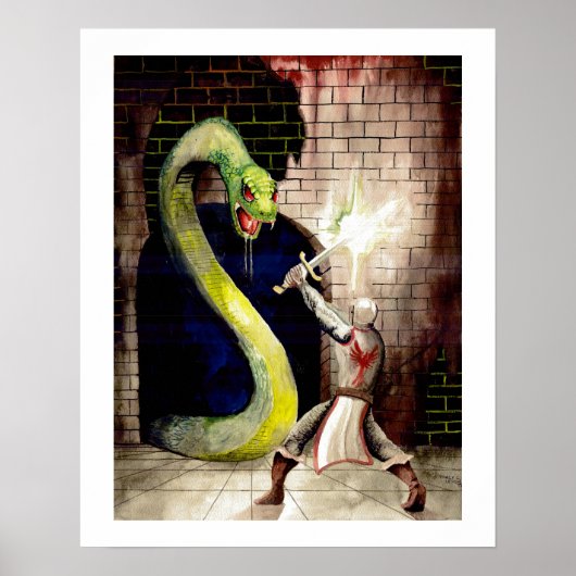 Giant Serpent (schilderij van Tracy Lesch) Poster (Voorkant)