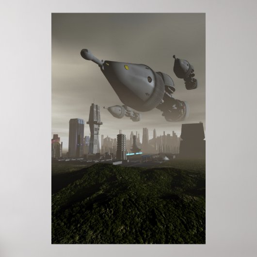 Giant Spacecraft Arrival 2 Poster (Voorkant)