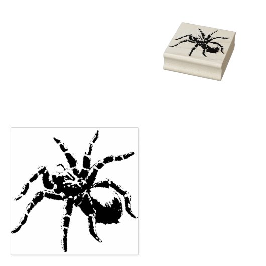 Giant spin silhouet kunst stempel (Gestempeld)