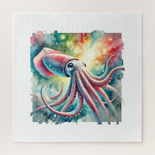 Giant Squid 051124AREF102 - Watercolor Legpuzzel (Verticaal)